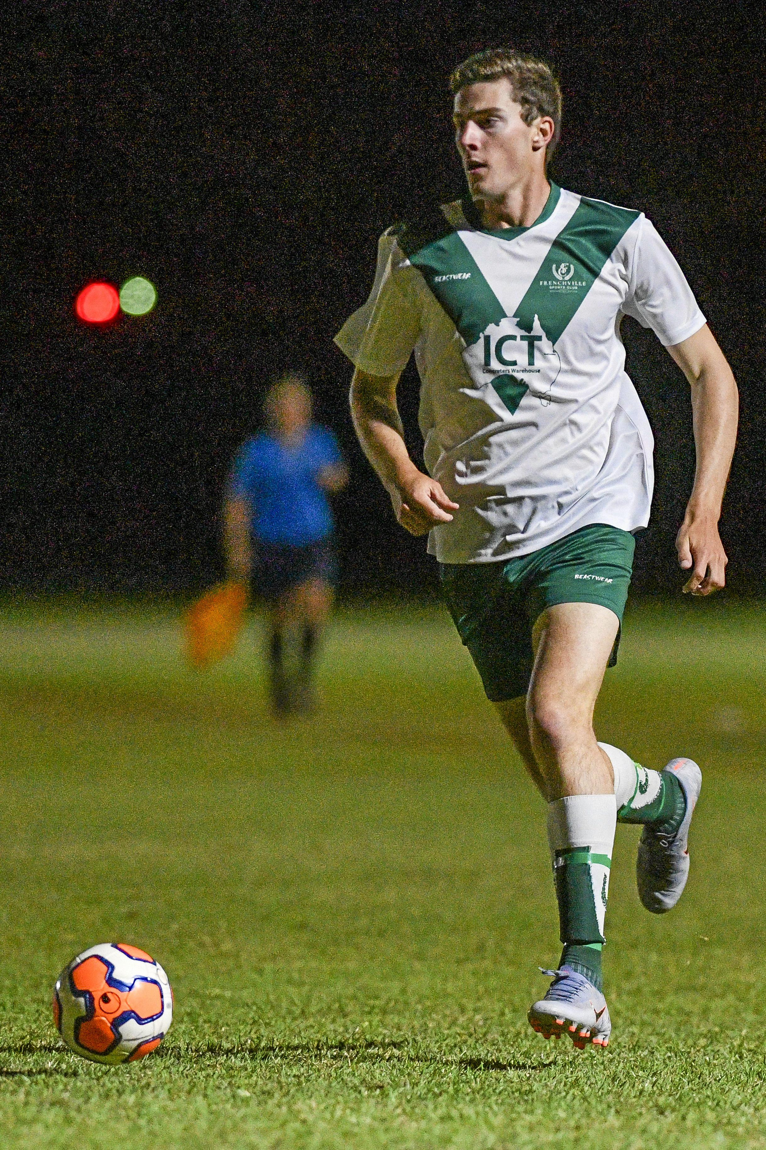 Clinton FC vs frenchville in the Central Queensland Premier League, division one. PICTURED: Ryan Hawken. Picture: Matt Taylor GLA030819SOCC