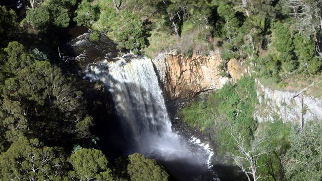 Trentham Falls is at its best following winter and spring rains. Picture: News Corp Australia