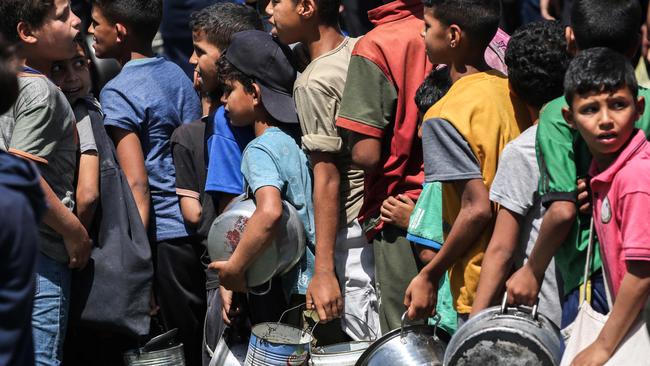 International aid groups have been warning that children in Gaza are facing starvation. Picture: Eyad Baba / AFP