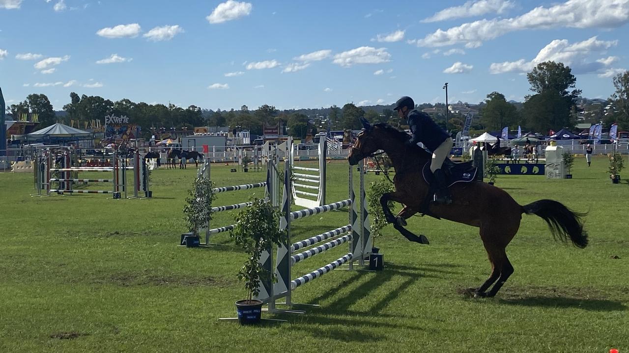 Show jumping on the first day of the Gympie Show 2021.