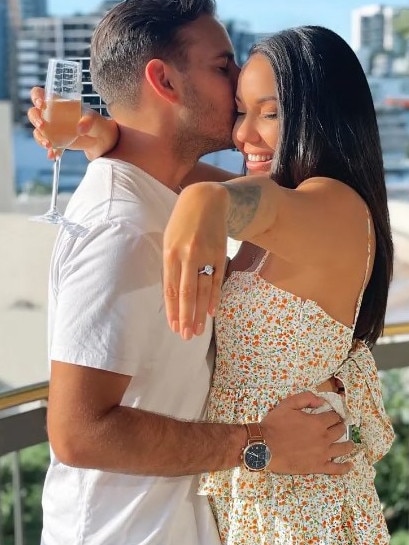 Davina and Jaxon were engaged in 2021. Picture: Instagram