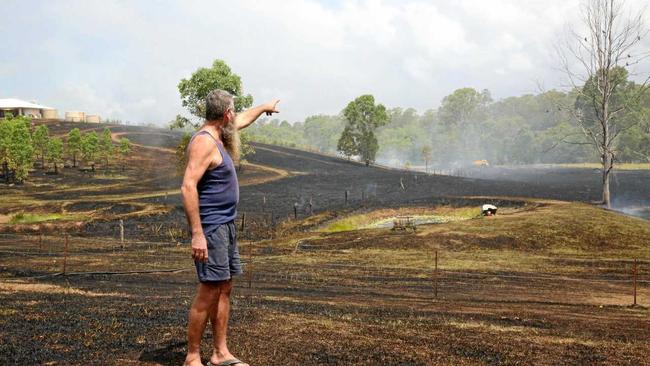 CLOSE SHAVE: Henry Walker saved his neighbours horse from an out of control grass fire at Danchia Court, Southside. Picture: Rowan Schindler