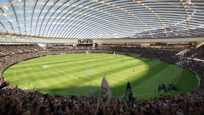 Inside view of Macquarie Point Stadium in Hobart. Picture: Supplied