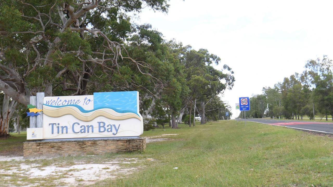 Deserted road entering Tin Can Bay