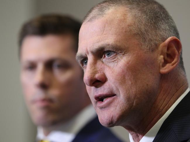 Phil Walsh at his announcement as new Coach of the Adelaide Football Club. Picture: Stephen Laffer