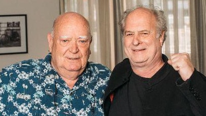 Australian music promoters Michael Chugg and Michael Gudinski in 2019. Picture: supplied