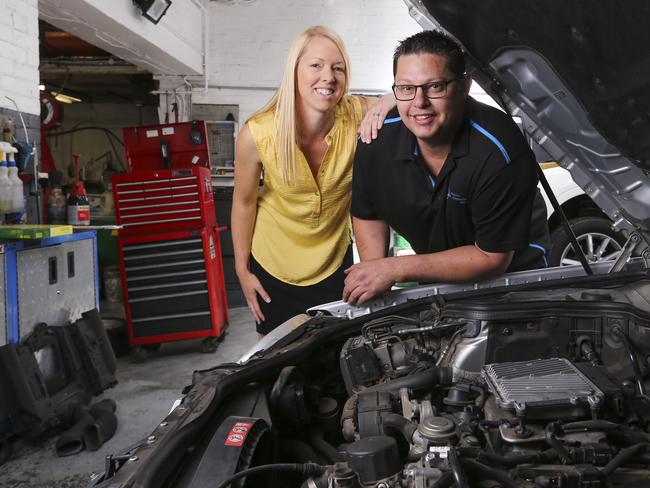 Number 10: Jodie and David Sablyak of Malvern Automotive Repairs. Picture: Wayne Taylor