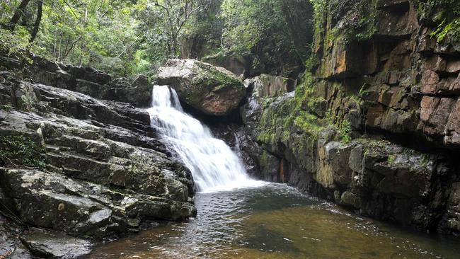 A waterfall at Stoney Creek, in the world heritage listed Wet Tropics rainforest near Cairns in Far North Queensland. Picture: Brendan Radke