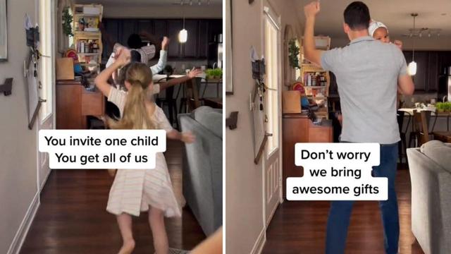TikTok mum says when one of her five kids gets invited to a party, they all go