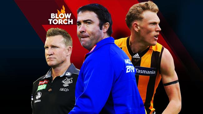 Nathan Buckley, Brad Scott and James Sicily in The Blowtorch.