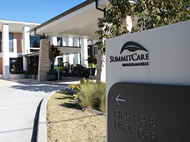 SummitCare Baulkham Hills, where a fourth aged care worker has now tested positive. Picture: NCA NewsWire / Adam Yip