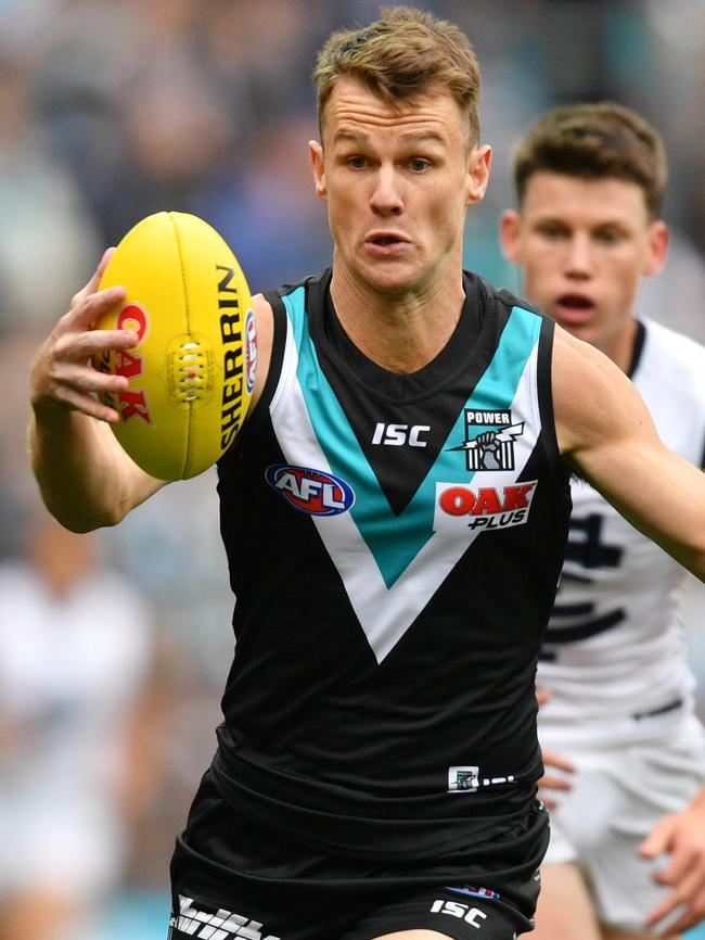 Robbie Gray is dangerous near goal. Pic: AAP