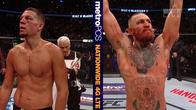 Conor McGregor wins at UFC 202.