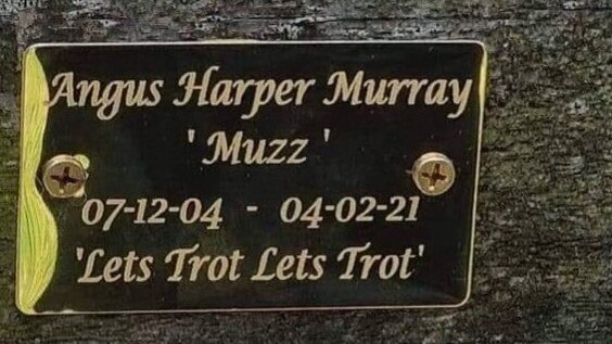 The memorial chair bought by Angus Murray's friends.