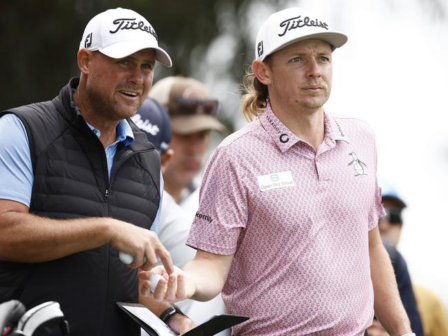 MELBOURNE, AUSTRALIA - NOVEMBER 29: Cameron Smith of Australia prepares to tee off ahead of the 2022 ISPS HANDA Australian Open at Kingston Heath Golf Club on November 29, 2022 in Melbourne, Australia. (Photo by Daniel Pockett/Getty Images)