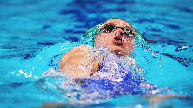 Mollie O'Callaghan swimming for Australia in Budapest. (Photo by Ian MacNicol/Getty Images)