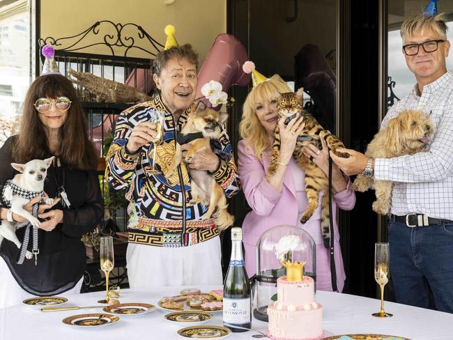 Charles and Christa Billich, with Charlie the chihuahua and Ziggy the Asian bengal cat. Picture: Monique Harmer