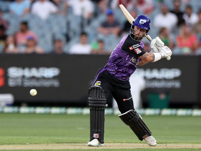 MELBOURNE, AUSTRALIA - JANUARY 15: Matthew Wade of the Hurricanes bats during the BBL match between Melbourne Stars and Hobart Hurricanes at Melbourne Cricket Ground, on January 15, 2024, in Melbourne, Australia. (Photo by Jonathan DiMaggio/Getty Images)