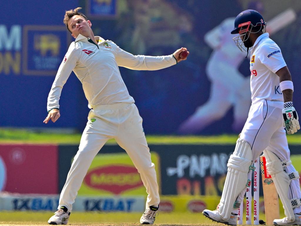 Matthew Kuhnemann’s career is at a crossroads after being reported for a suspect bowling action. Picture: Ishara S.Kodikara/AFP