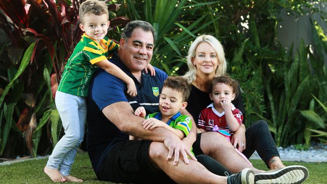 Mal with wife Amanda and children (l-r) Zac, 3, Elijah, 4, and Eva, 18 months. Photo: Claudia Baxter