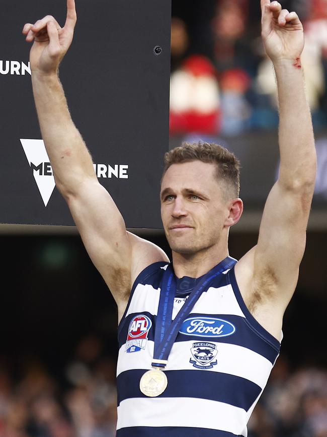 Joel Selwood has left big shoes to fill. Picture: Daniel Pockett/AFL Photos/via Getty Images