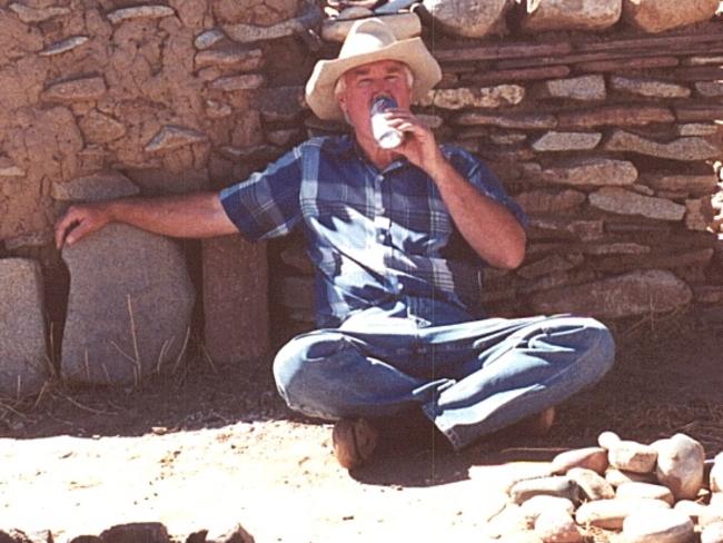 Forrest Fenn drinking a Dr Pepper at his San Lozaro Pueblo in New Mexico. Credit: Forrest Fenn