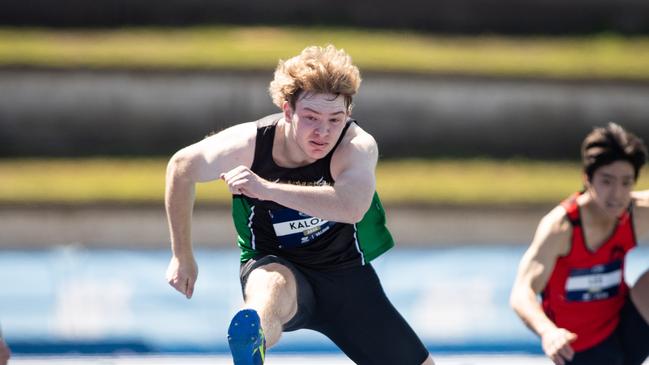 Goulburn’s Joshua Kalozi finished 2022 as the third-ranked under 18 male athlete in the 110m hurdles. Pics: Julian Andrews.