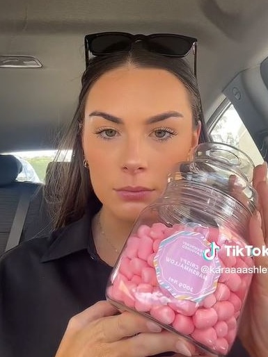 Kara Hansen tried the item. Picture: TikTok/Kara Hansen