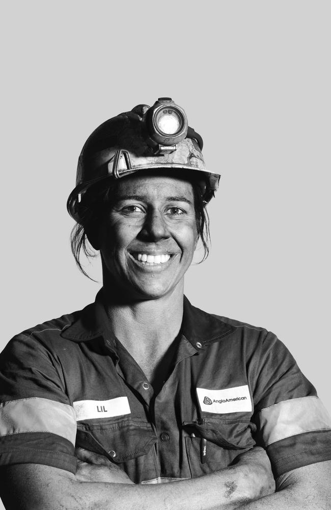 Trade qualified fire sprinkler fitter Lil Shanley, who works at Anglo's Moranbah North underground mine. Picture: supplied by Anglo American