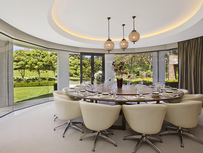 The home’s $1.8 million worth of designer furniture was also for sale.