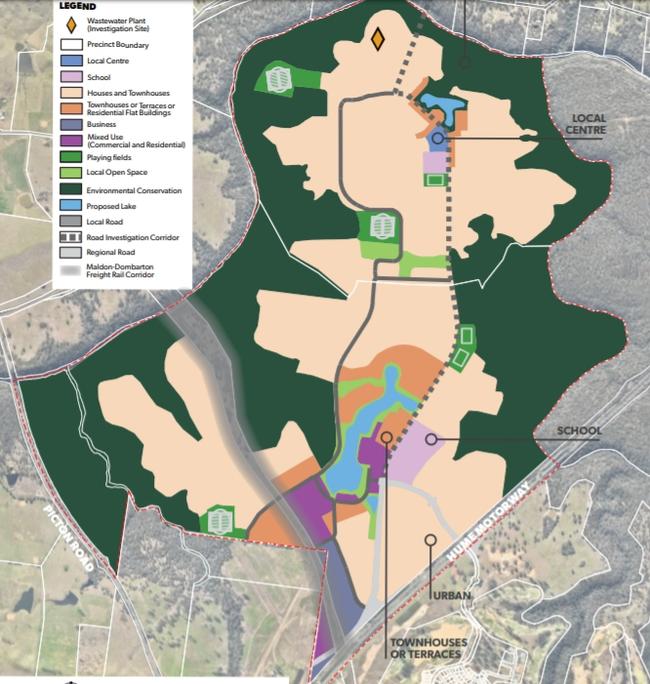 The precinct plan for Wilton North.