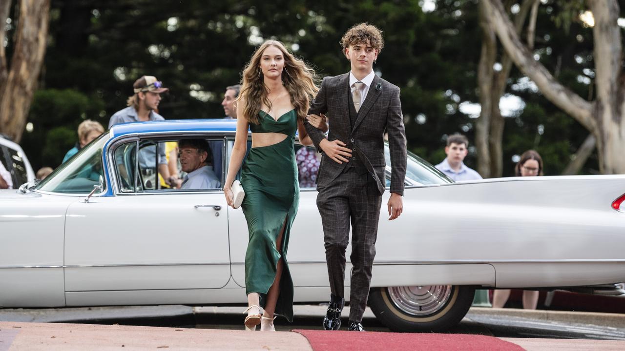 Jack Wilson and partner Kiara McMahon at St Mary's College formal at Picnic Point, Friday, March 24, 2023. Picture: Kevin Farmer