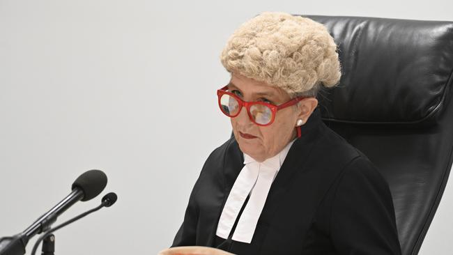 Justice Judith Kelly took the extraordinary step of inviting cameras into the court for the sentencing of Samuel Edwards who was convicted by a jury of murdering his domestic partner. Picture: Julianne Osborne