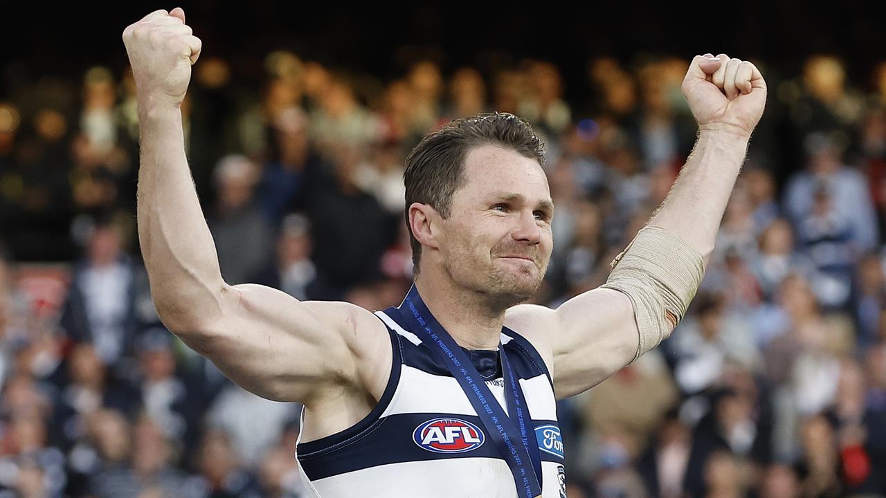 Patrick Dangerfield lit up the MCG with his class. Picture: Phil Hillyard