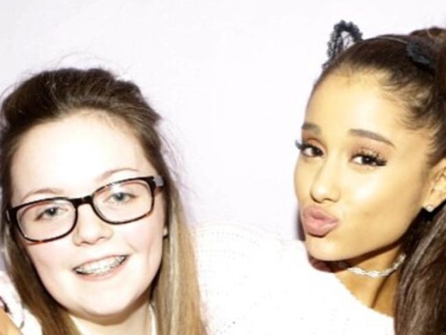 Georgina Callander, 18, pictured with Ariana Grande, was one of the 22 people killed in the attack. Picture: Instagram