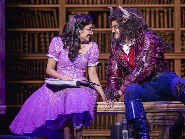 Shubshri Kandiah and Brendan Xavier in Disney's Beauty and The Beast. Picture: Daniel Boud