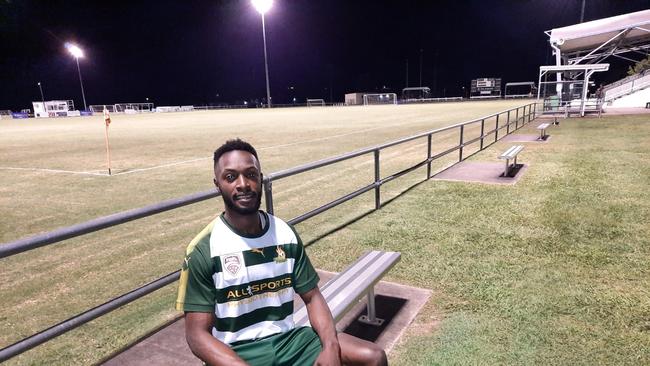 Western Pride footballer Attilio William Asante scored the winning goal that maintained his team’s unbeaten record. Picture: David Lems