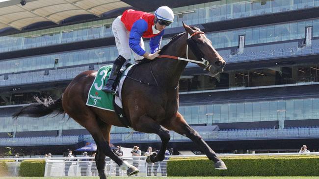 Tommy Berry rides Hilal in the Bondi Stakes. Picture: Getty Images