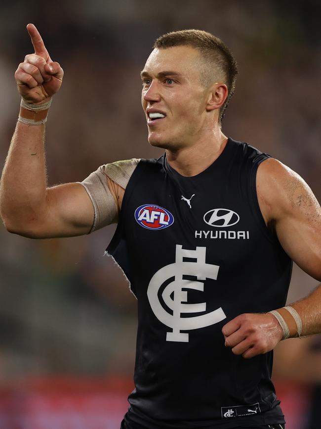 Cripps finished with 30 disposals, eight clearances and three goals. Picture: Getty Images