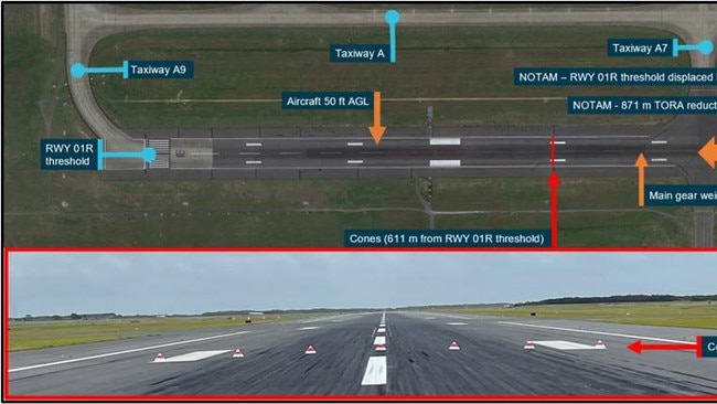 Runway excursion involving the Boeing at Brisbane Airport, Qld Picture: ATSB