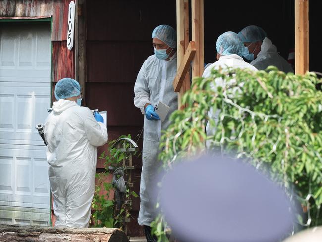 Police at the home of Rex Heuermann in Massapequa Park, New York. Picture: Getty Images via AFP