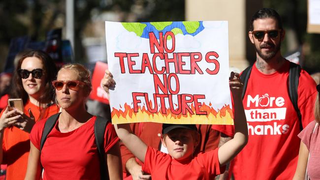 NSW teachers are suffering under the demands of the profession. Picture: John Grainger