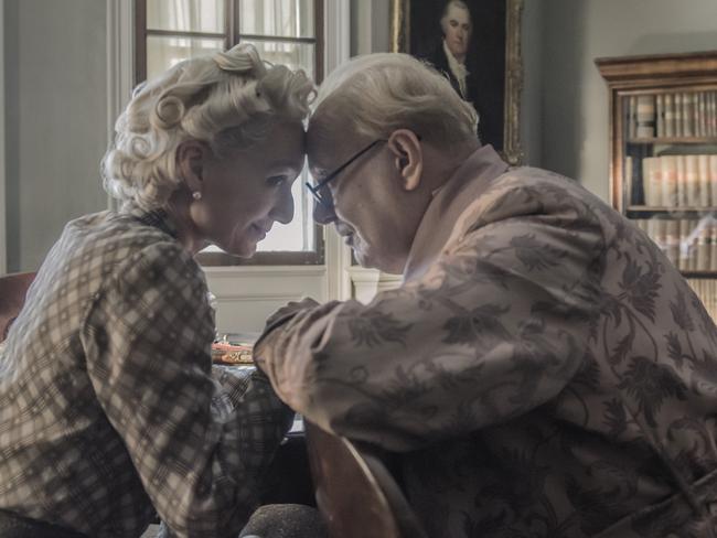 Kristin Scott Thomas (as Clementine Churchill) and Gary Oldman (as Winston Churchill) in a scene from the film. Picture: Jack English / Focus Features