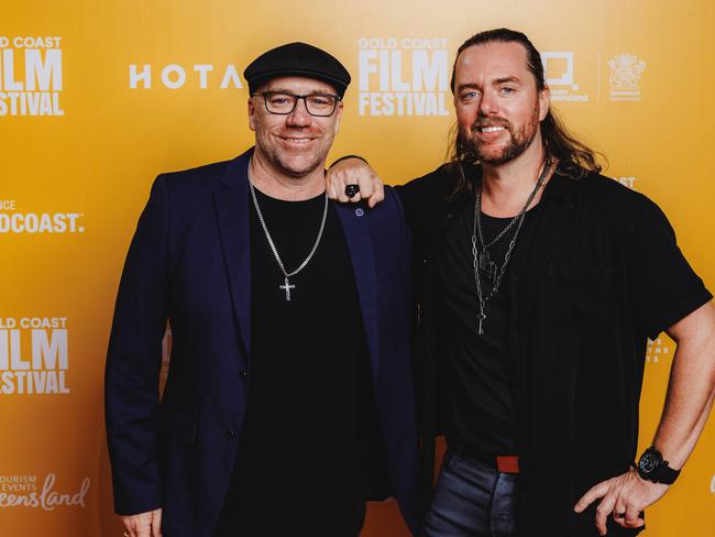 Josh Hale and Ryan Verbruggen at the Gold Coast Film Festival 2025 opening at HOTA for Gold Coast at Large. Picture, Aaron Shaw.