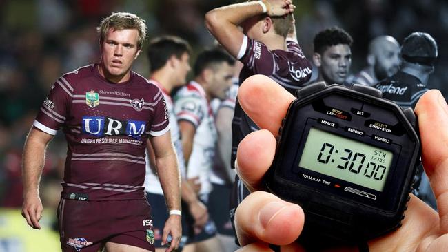 Fans lost 30 minutes of playing time at Brookvale.