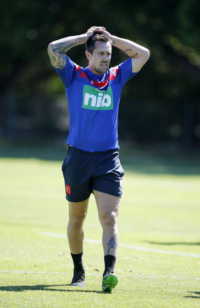 Newcastle Knights captain Mitchell Pearce is well known for his impressive fitness efforts. Picture: Darren Pateman