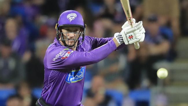 George Bailey bats for the Hurricanes on Friday night. Picture: AAP