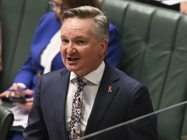 Energy Minister Chris Bowen during question time at Parliament House in Canberra. Picture: Martin Ollman