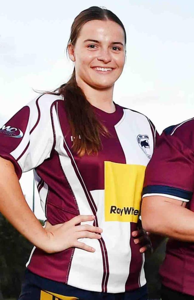 Noosa Dolphins Rugby Union player Holly Radge. Photo: Patrick Woods.