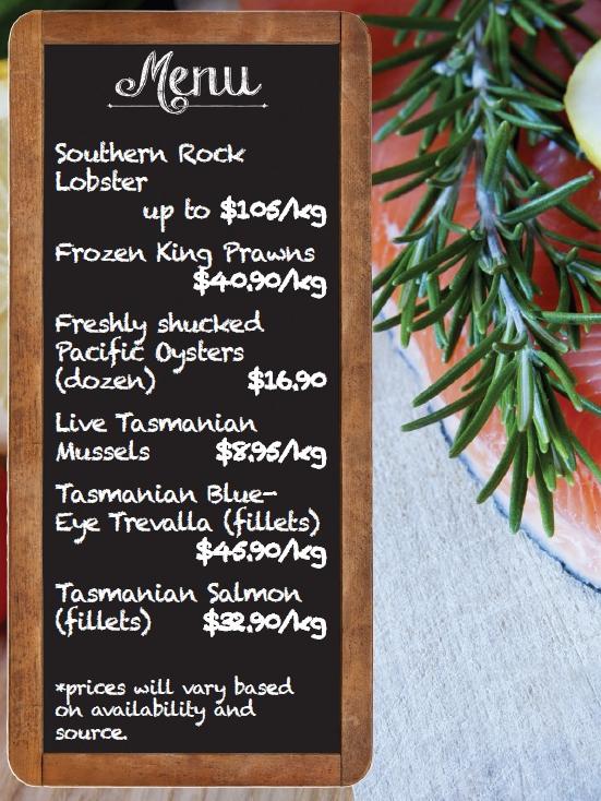 Tasmanian seafood will be a big item at many Christmas dinners on Friday.